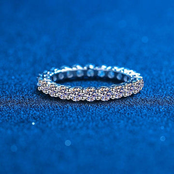 2.2CT D Color Full Eternity High Quality Moissanite 3MM Diamonds Eternity Ring - Lab Created Jewellery - The Jewellery Supermarket